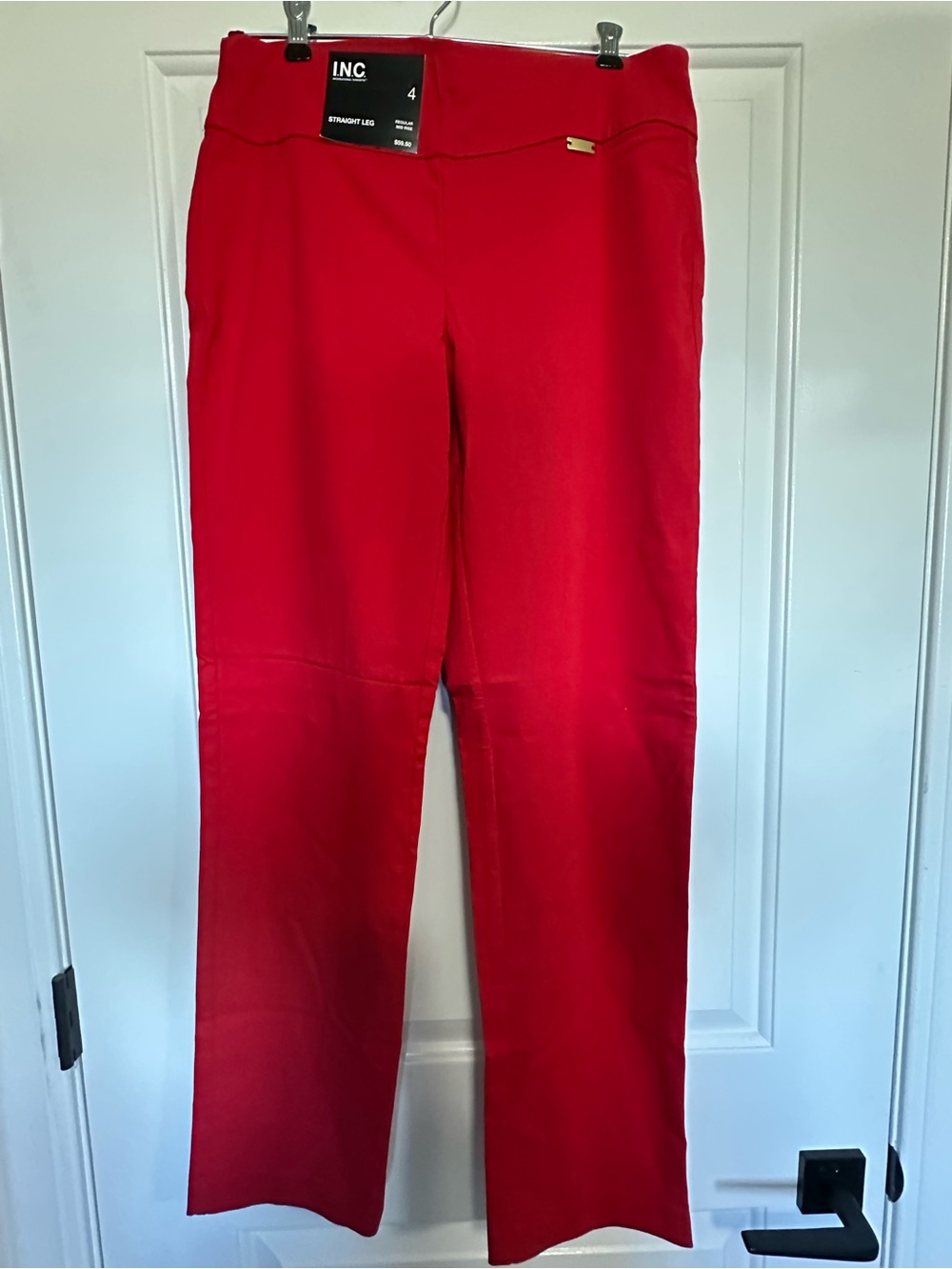 INC International Concepts Vibrant Red Boot-Cut Pants